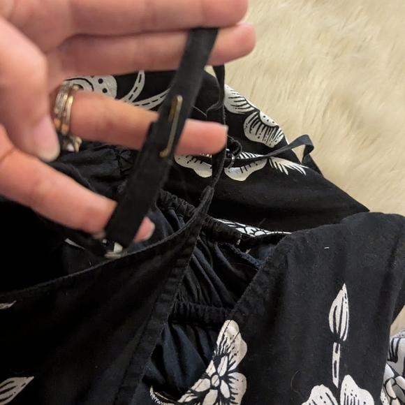 Y2K Uniti Casuals black and white Hawaiian print dress size M - Picture 8 of 8